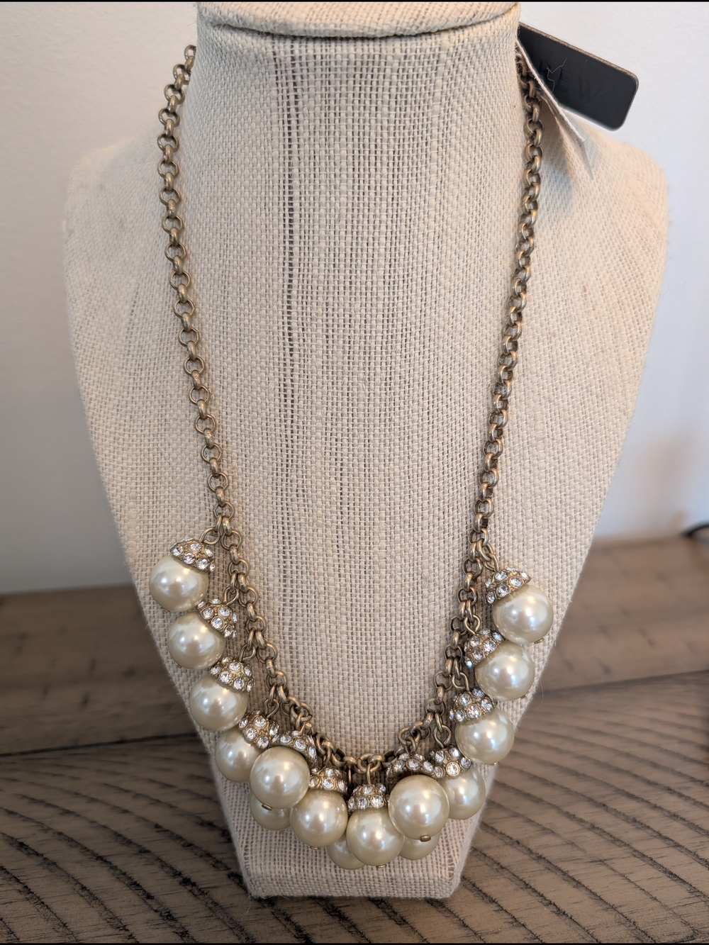 J. Crew Pearl & Crystal Statement Necklace - Gold